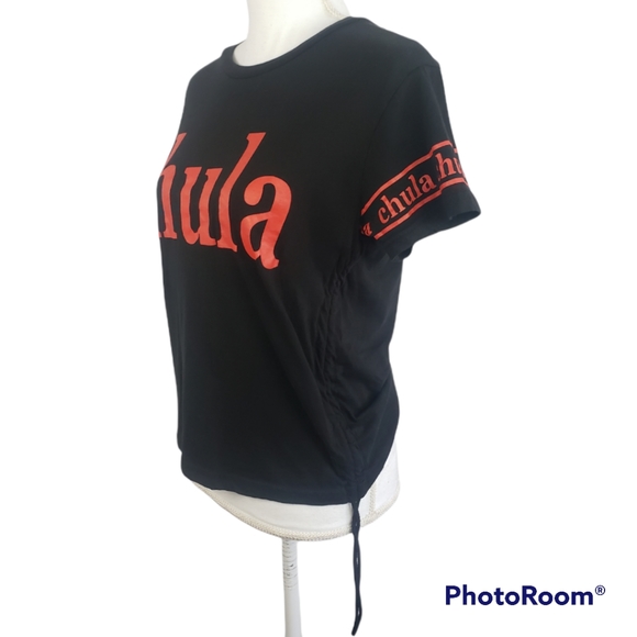 On Fire Juniors Chula Print Tshirt Short Sleeve Black XL - Picture 5 of 14